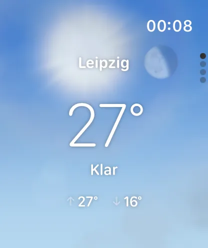 Aktuelles Wetter: 27 Grad, klar